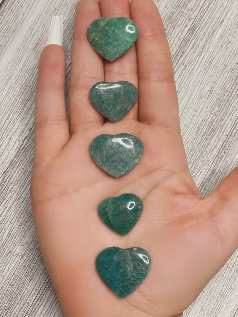 Amazonite Crystal Hearts