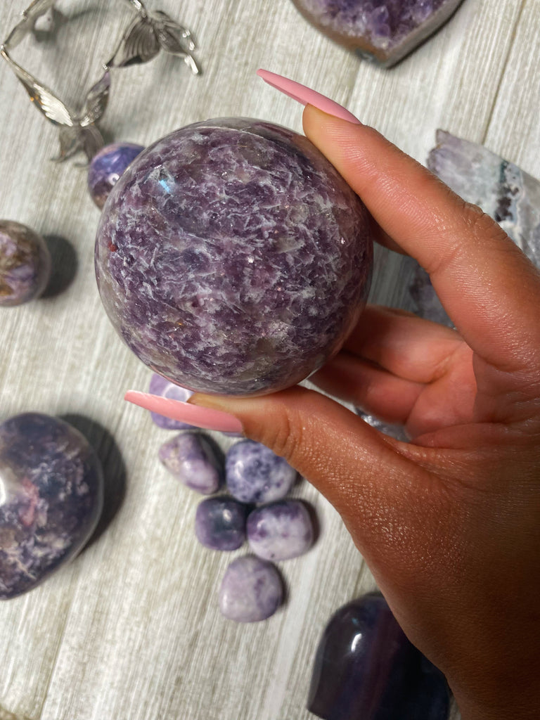 Lepidolite Sphere