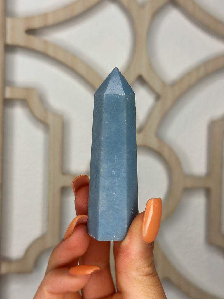 Angelite Crystal Tower