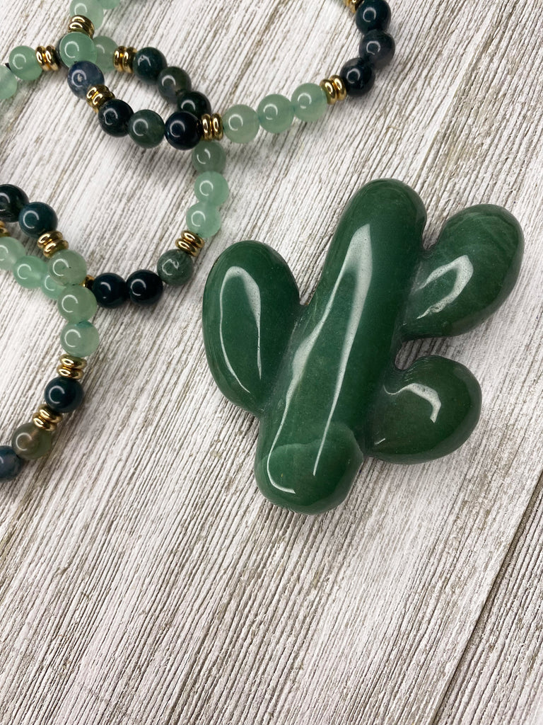 Green Aventurine Cactus